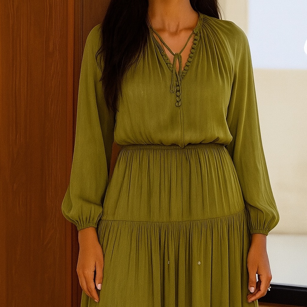 Commense Tiered Maxi Dress Set with Liner